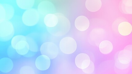 Colorful Soft Bokeh Background in Pastel Shades of Blue and Pink Tones