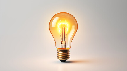 light bulb on black background