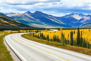 the road in the mountains