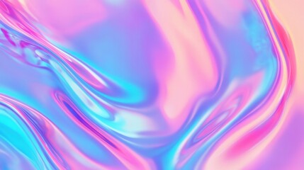 Obraz premium Ethereal Pink and Blue Liquid Background with Soft Waves and Light Reflections