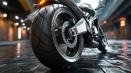 "A Clean Motorbike Tire Transportation Automobile Motorcycle":