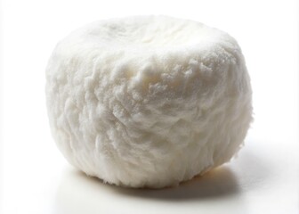 Vintage Closeup Fluffy White Marshmallow, Isolated Background, Retro Food Photography, Sweet Treat, Dessert Image