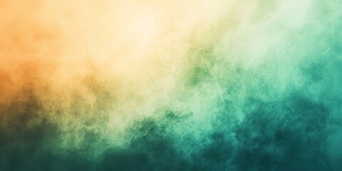 Obraz premium Soft green beige gradient background, futuristic edges texture, poster layout, minimalist approach, Generative AI