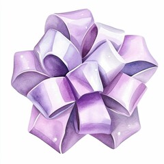 Purple gift bow with elegant ribbon design