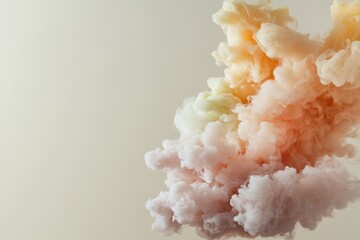 Colorful smoke swirling in the air creating a dreamlike atmosphere during daylight
