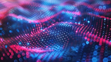 Colorful digital pattern resembling circuitry or binary code. Abstract design suitable for technology, futuristic, and cyber themes.