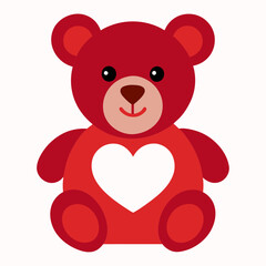 teddy bear with red heart