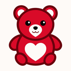 teddy bear with red heart