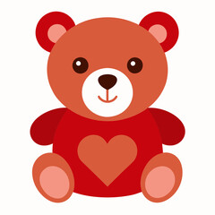 teddy bear with red heart