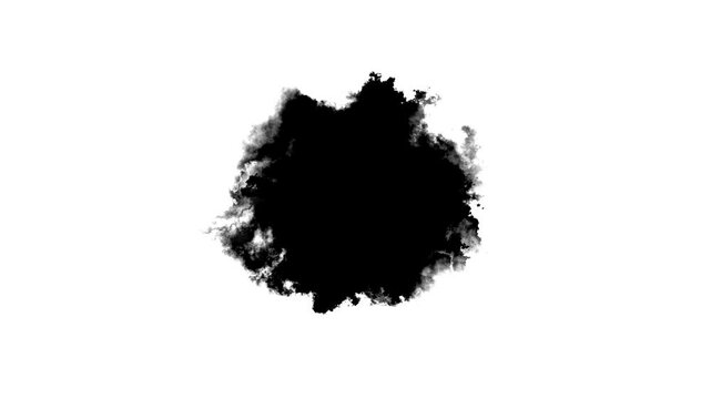 Black ink blot Splatter, black paint, ink brush strokes, brushes, lines, grungy. Dirty artistic design elements, Black inked splatter dirt stain splattered spray splash artistic drops blots. 3D 4K