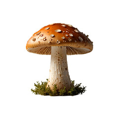 Fototapeta premium Close up Mushroom isolated on a transparent background