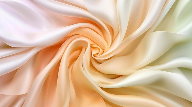 Dynamic pastels: Flowing fabric in soft pastel gradients, dynamically lit with subtle shadow transitions