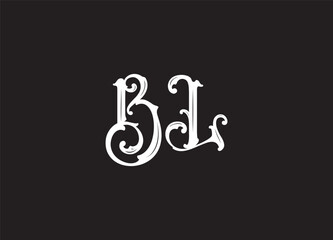 BL initial creative modern minimalist elegant logo design for luxury band company
