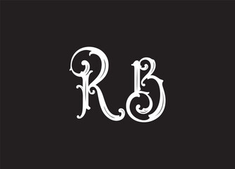 RB initial creative modern minimalist elegant logo design for luxury band company
