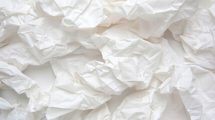 Obraz premium Glowing folds: Creamy white fabric softly crumpled, glowing under even diffused light with delicate shadow details