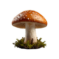 Fototapeta premium Close up Mushroom isolated on a transparent background