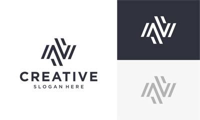 Obraz premium initial n vector logo