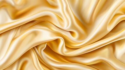 Obraz premium Silky fabric: Flowing silk fabric in soft pink tones illuminated by golden light, realistic creases casting deep shadows