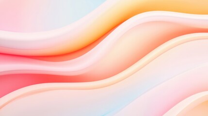 Fototapeta premium Soft Gradient Waves in Pastel Colors with Light and Fluid Movement