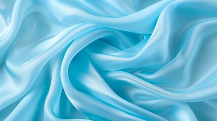 Fototapeta premium Translucent waves: Semi-transparent fabric in aquamarine hues rippling under a directional spotlight, soft shadow diffusion