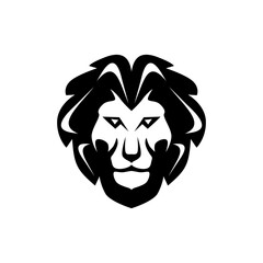 Lion logo vector illustration, emblem and icon design.