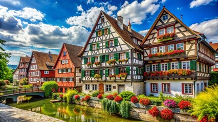 Ulm Germany, Half-timbered House, Fisherman's Quarter,  Shipbuilders' Guildhall, Baden-W&uuml;rttemberg, Historic Building, Deep Depth of Field Photography