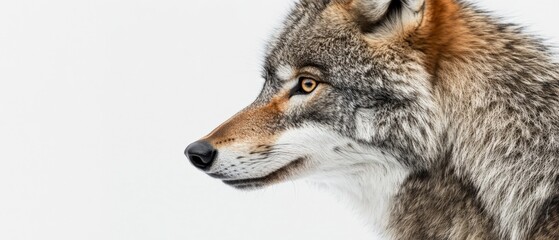 Obraz premium close up of a wolf in profile view