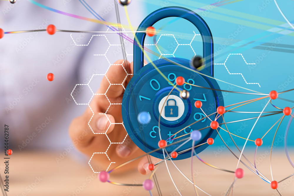 Poster Cybersecurity of digital network systems with computer security enginee - 3d