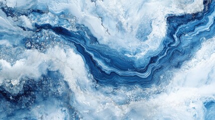 Obraz premium Abstract Blue and White Marble Texture for Visual Background Use
