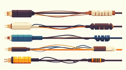Professional Realistic Electrical Wires & Industrial Cables Connection Image