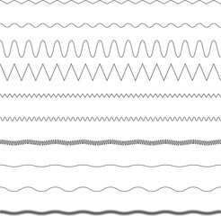 Black minimalist Curly Divider Lines