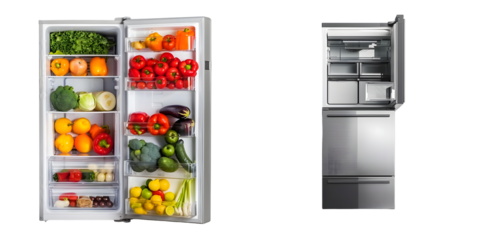 Top view of fridge freezer. Generative AI.