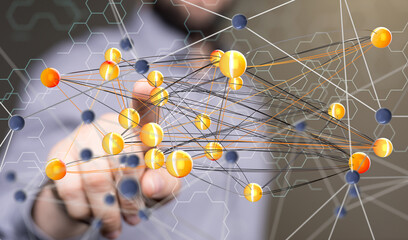 conference Digital Network and data concept 3d