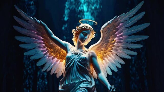 angel and archangel blessing, healing, protection and meditation, 4k High-Quality Wallpaper Background Animation Video
