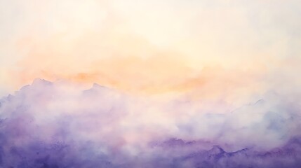 Fototapeta premium A light watercolor background in soft shades of lavender and peach, with subtle blending and brush strokes creating a dreamy effect.