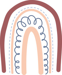 cute minimalist rainbow style illustration