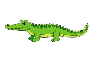 crocodile cartoon isolated on white