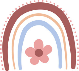 cute minimalist rainbow style illustration