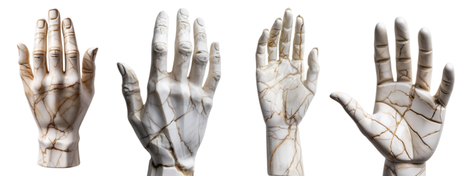Artistic depiction of marble hands representing creativity and craftsmanship.