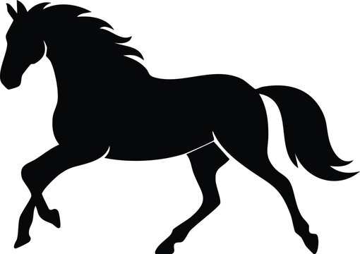 Horse Running Silhouette Illustration