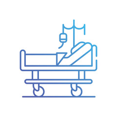 Hospital Bed vector icon