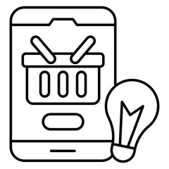 Modern design icon of creative shopping