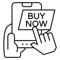 An icon design of online buy