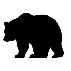 Black bear silhouette vector design.