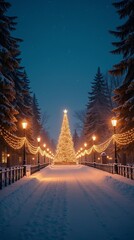 christmas tree in the park