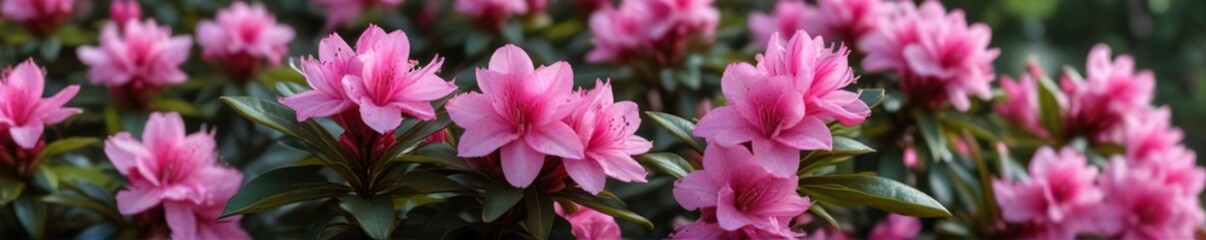 Small pink bud on a rhododendron shrub with tight, closed petals, nature, plant, shrub