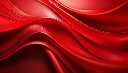 Red bright abstract background with smooth lines