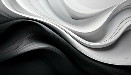 Obraz premium White and black bright abstract background with smooth lines