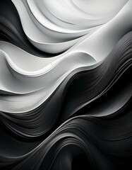 Obraz premium White and black bright abstract background with smooth lines