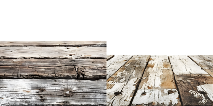 Vintage old wooden planks. Generative AI.